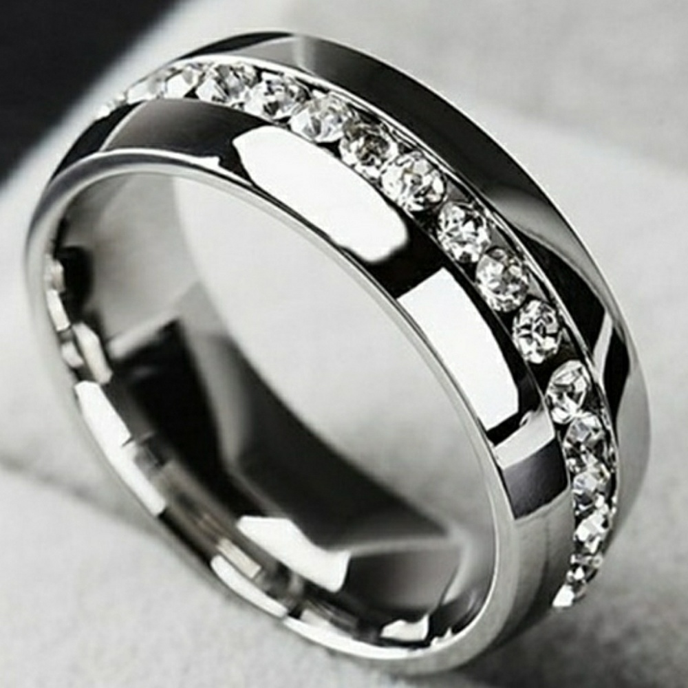 18kGP Stnls Steel Eternity band (Size 6,7 and 7.5)
